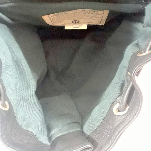 Avirex Daytona Hurricanes LTD  Leather Backpack Drawstring Motorcycle Style - Picture 5 of 6